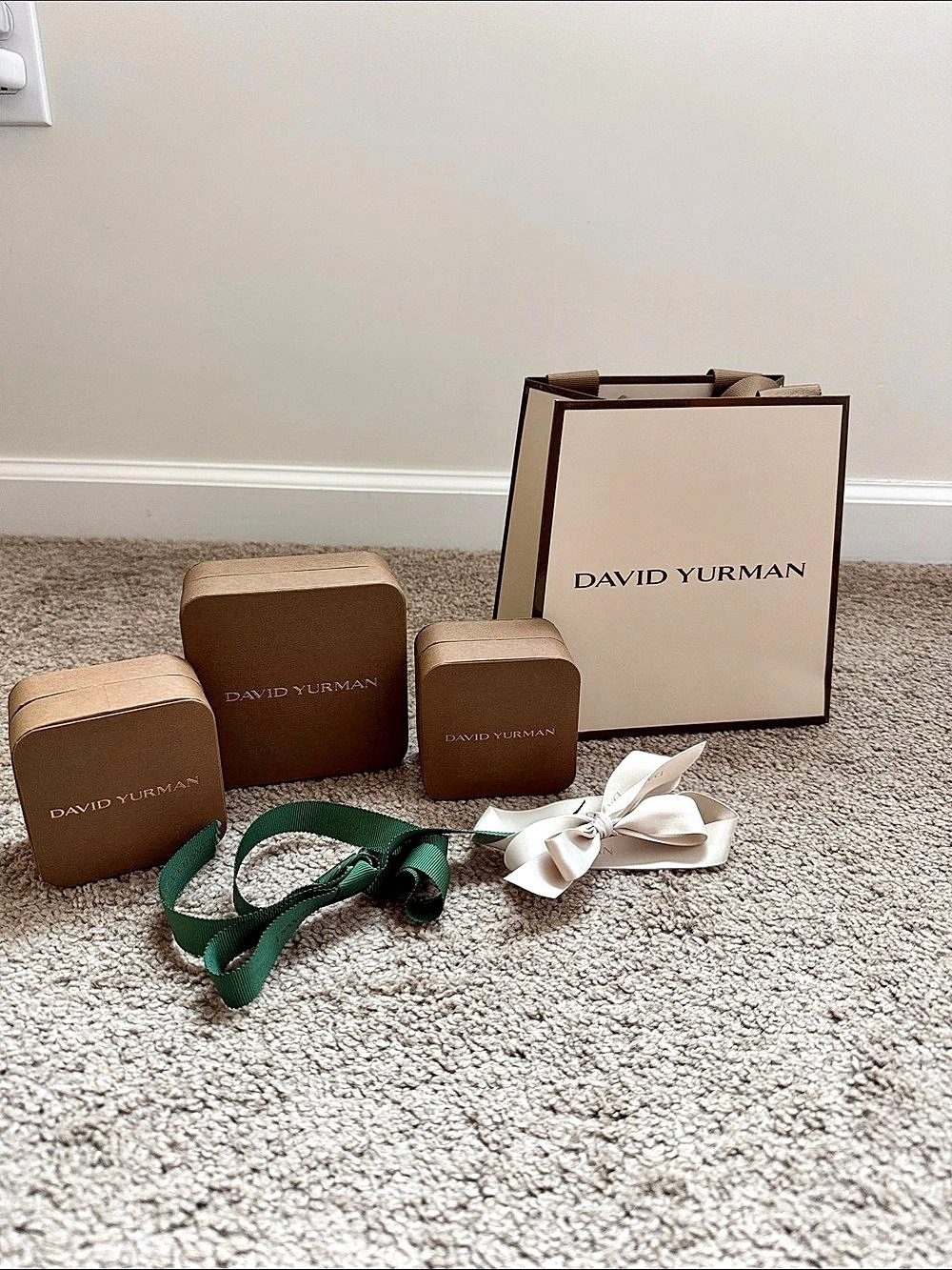 David Yurman Jewelry Packaging and Gift Set Brown & Green